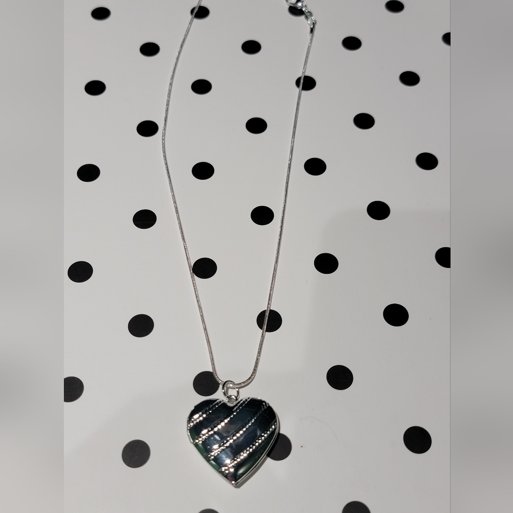 NEW Sterling Silver Heart Locket Necklace